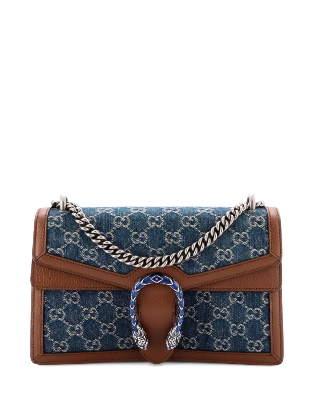 Pre-owned Gucci Dionysus Bag Gg Denim Small Shoulder Bag In Blue