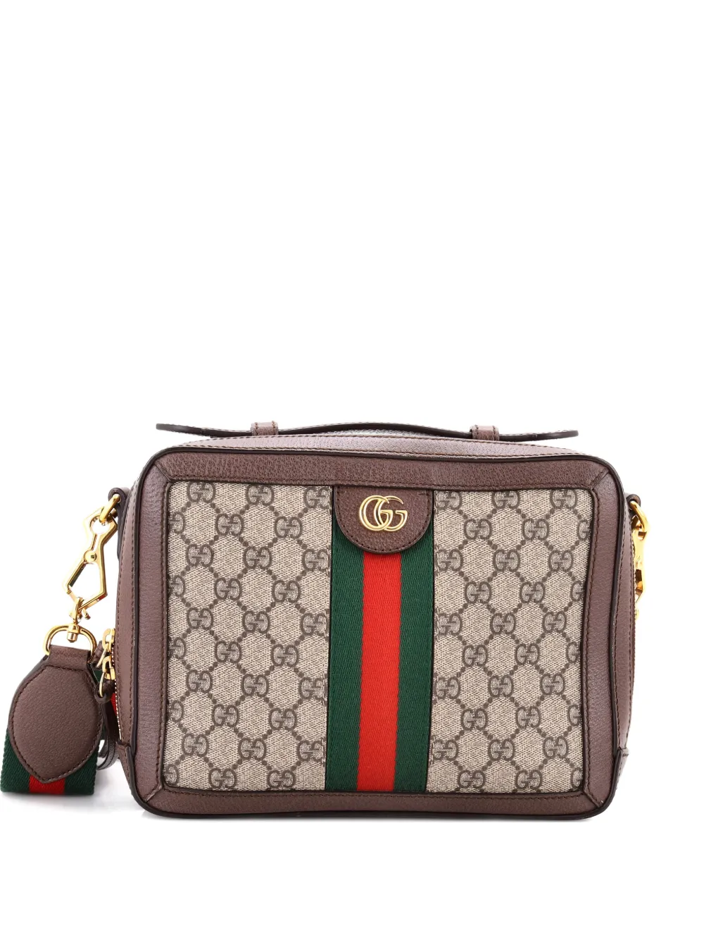 Gucci Pre-Owned Ophidia Zip Around Camera Bag GG Coated Canvas Small shoulder bag - Marrone