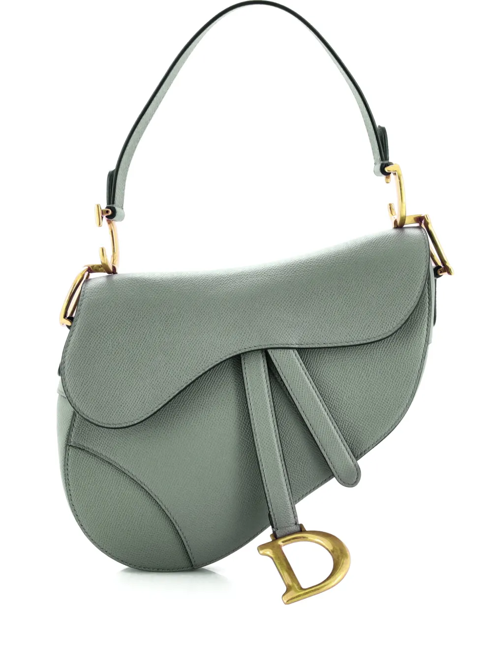 Christian Dior Pre-Owned Saddle Handbag Leather Medium shoulder bag - Grigio