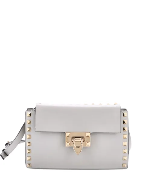Valentino Garavani Pre-Owned bolsa de hombro Rockstud Flip Lock Flap pequeña de piel 