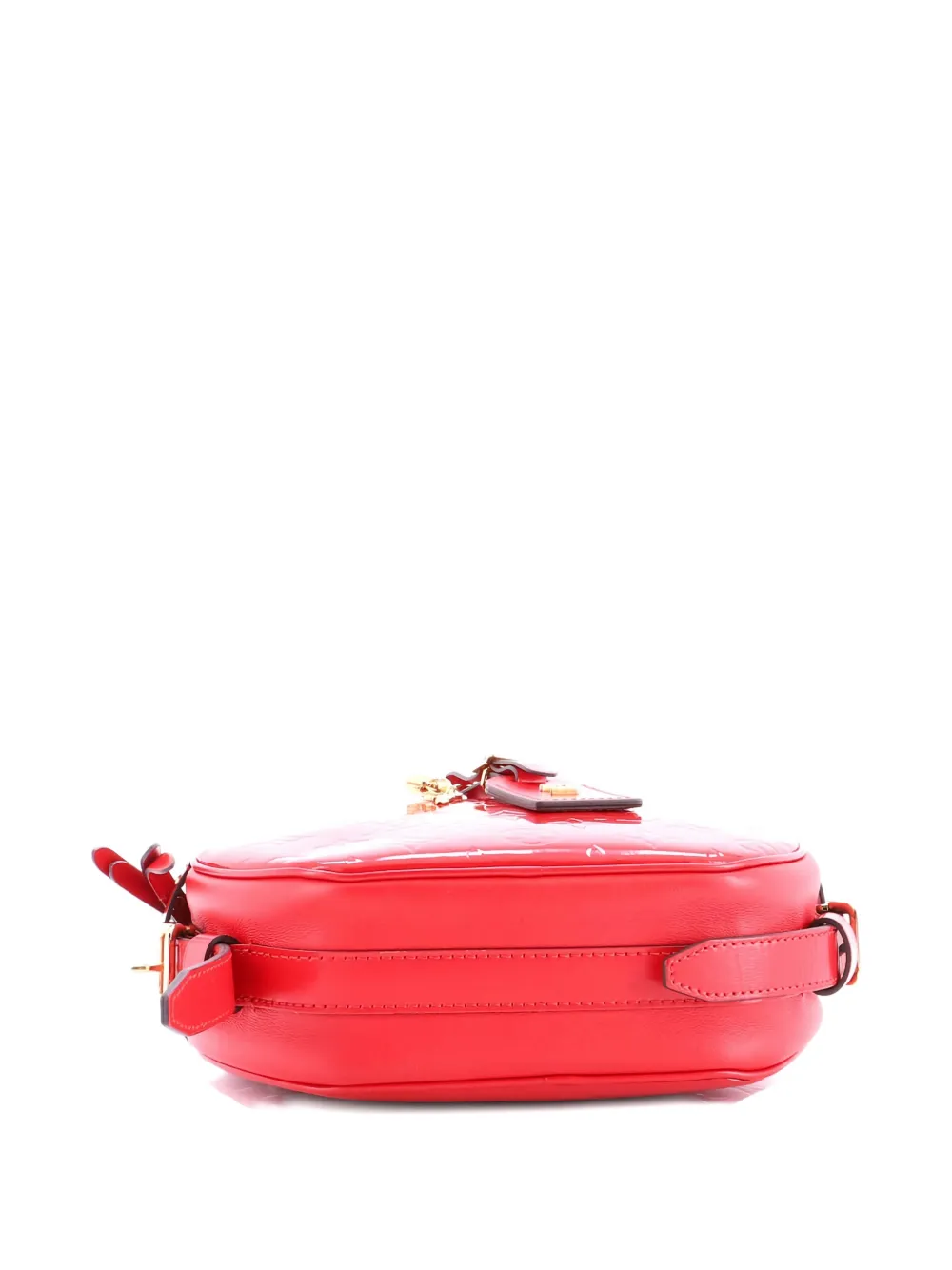 Pre-owned Louis Vuitton Boite Chapeau Souple Bag Monogram Vernis Mm Crossbody Bag In Red