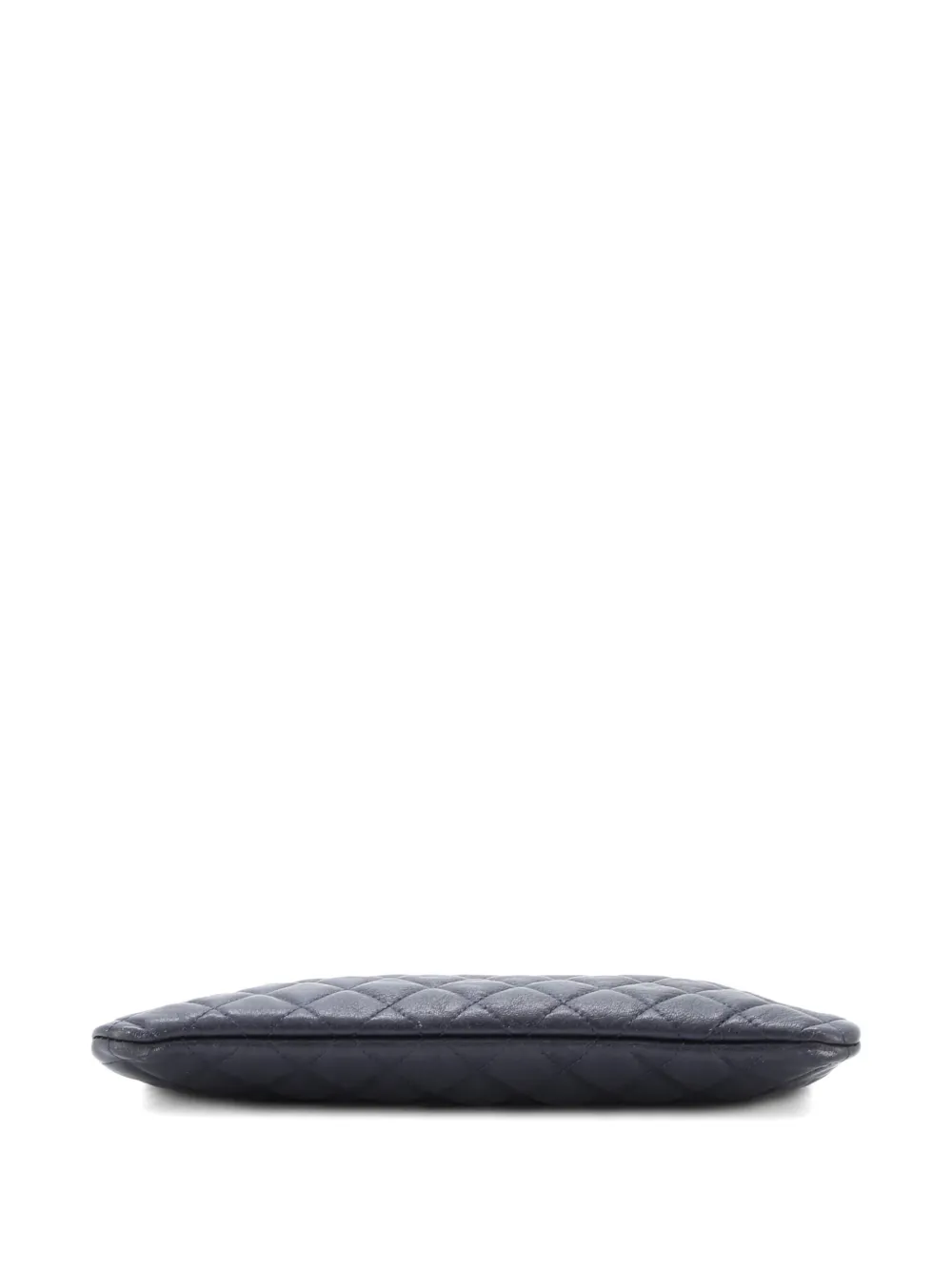 CHANEL Pre-owned Mademoiselle O Case Quilted Sheepskin Medium Clutch Bag In Blue