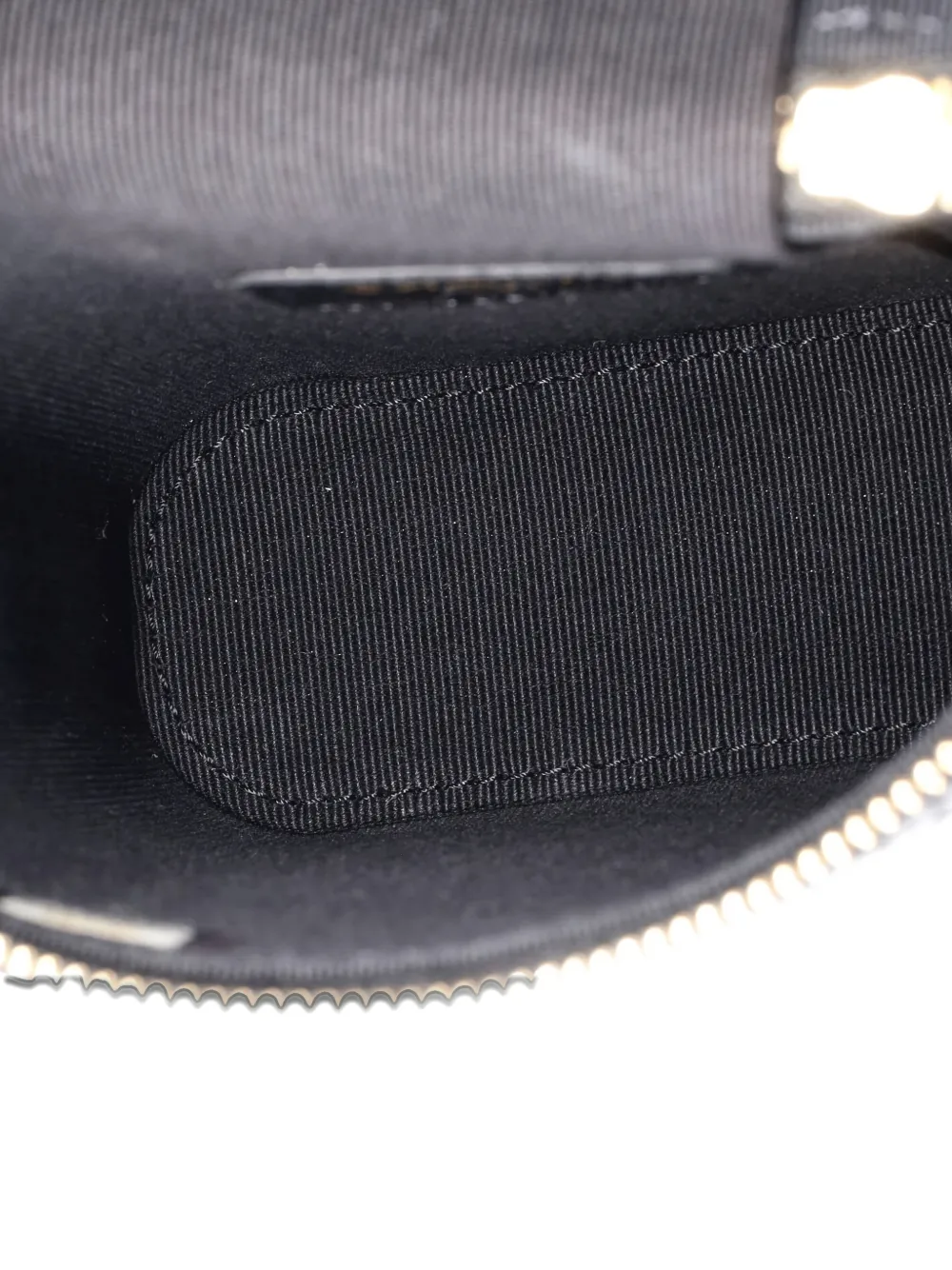 CHANEL Pre-owned Classic Vanity Top Handle Phone Holder With Chain Quilted Lambskin Crossbody Bag In Black