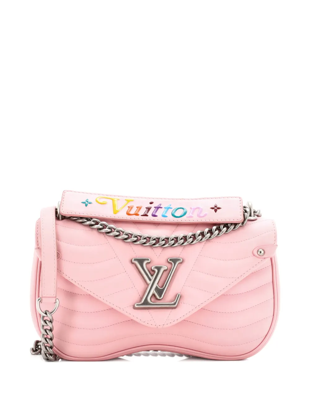 Louis Vuitton Pre-Owned New Wave Chain Bag Quilted Leather MM crossbody bag - Rosa