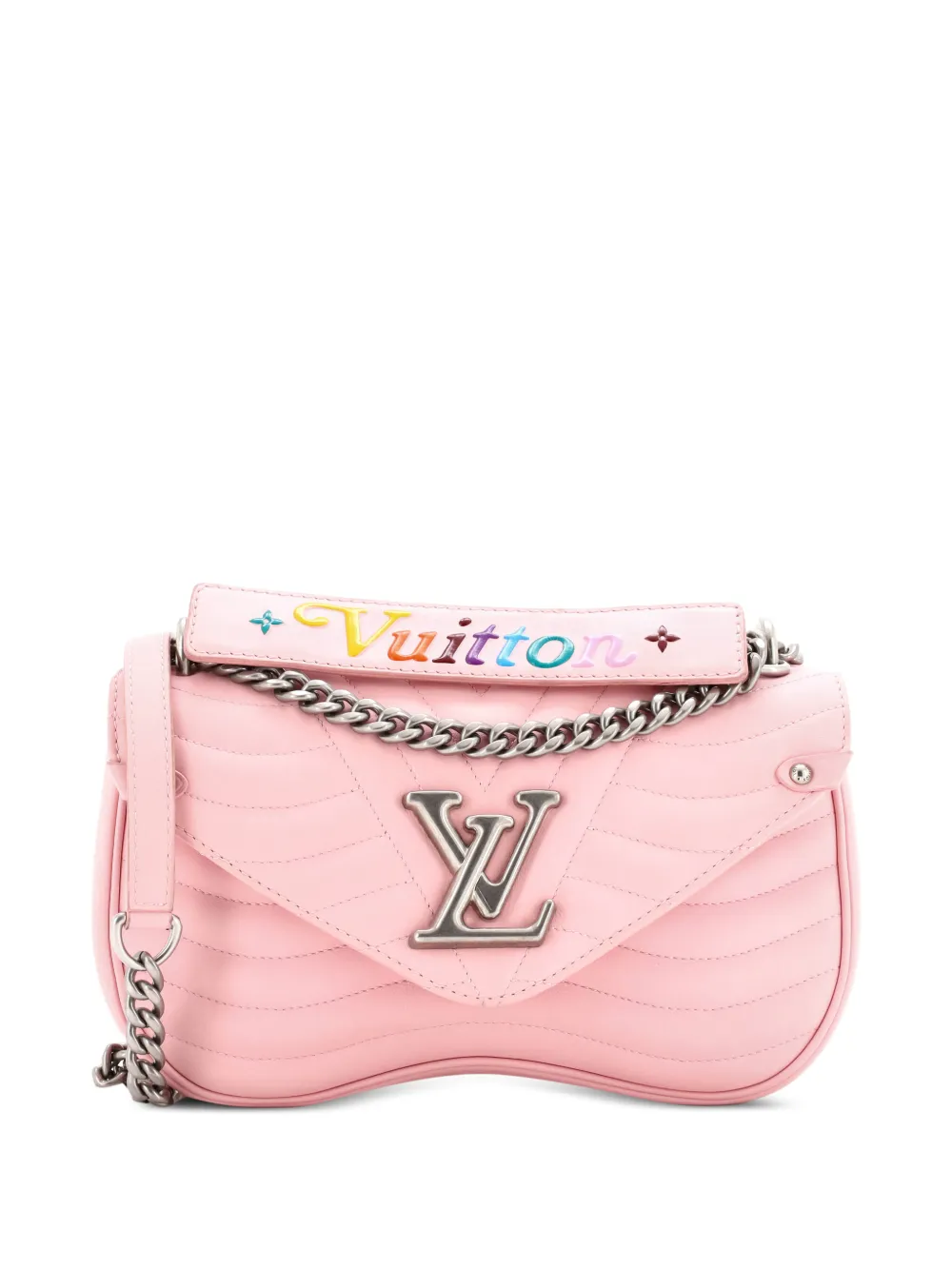 Louis Vuitton Pre-Owned New Wave Chain Bag Quilted Leather MM crossbody bag - Rosa