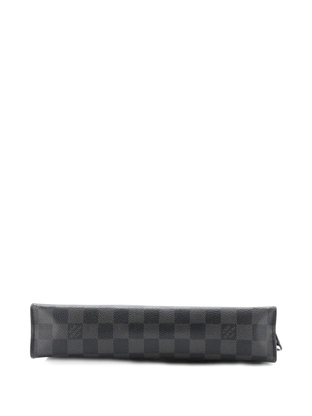 Pre-owned Louis Vuitton Pochette Voyage Damier Graphite Mm Clutch Bag In Black
