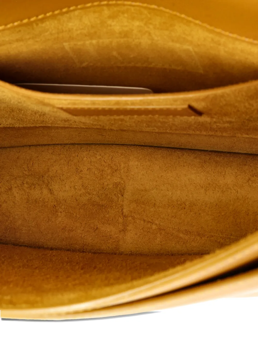 Pre-owned Saint Laurent Sunset Top Handle Leather Medium Shoulder Bag In Yellow