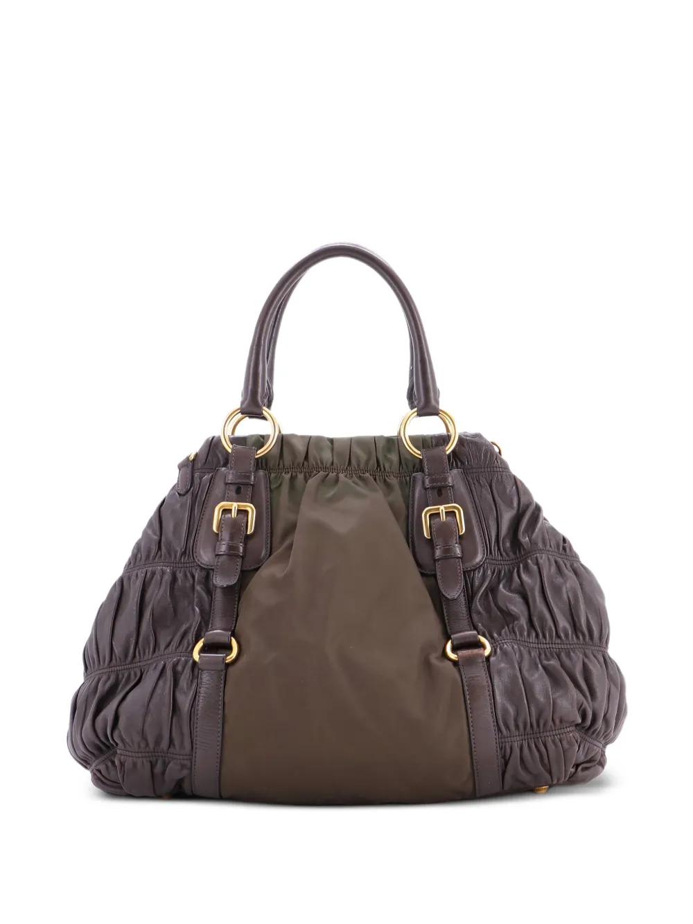 Prada Pre-Owned Gaufre Convertible Leather and Tessuto Large satchel | Pre-Owned | Image 2