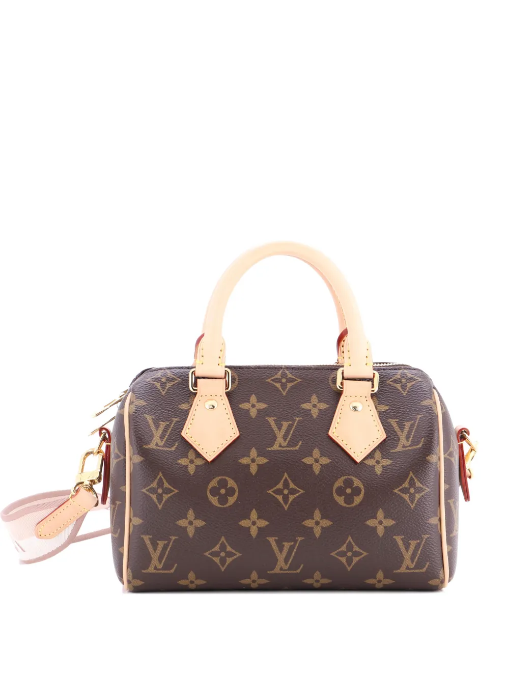 Pre-owned Louis Vuitton Speedy Bandouliere Bag Monogram Canvas 20 Crossbody Bag In Brown