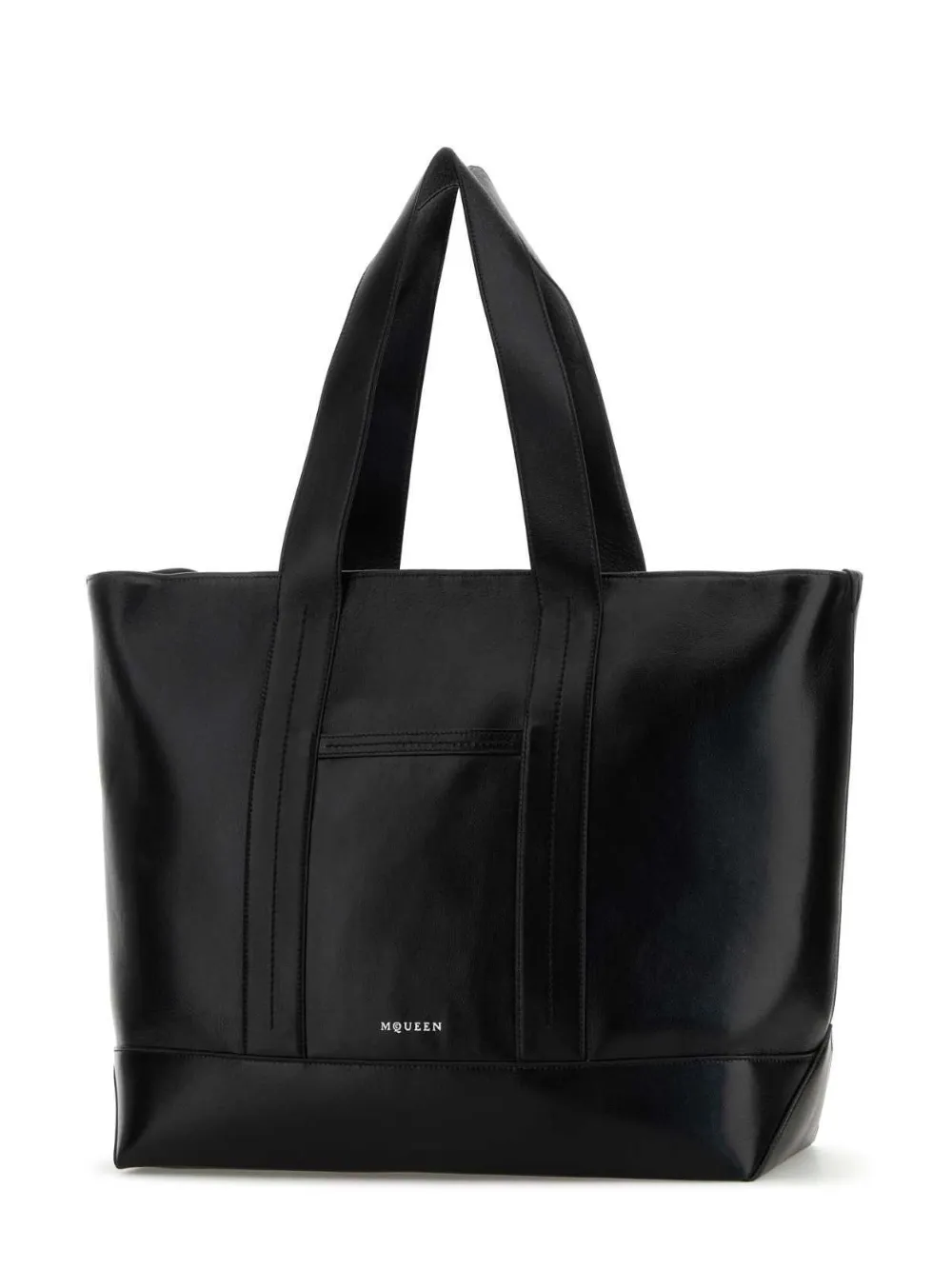  Alexander Mcqueen Bolso Shopper De Piel - Negro 