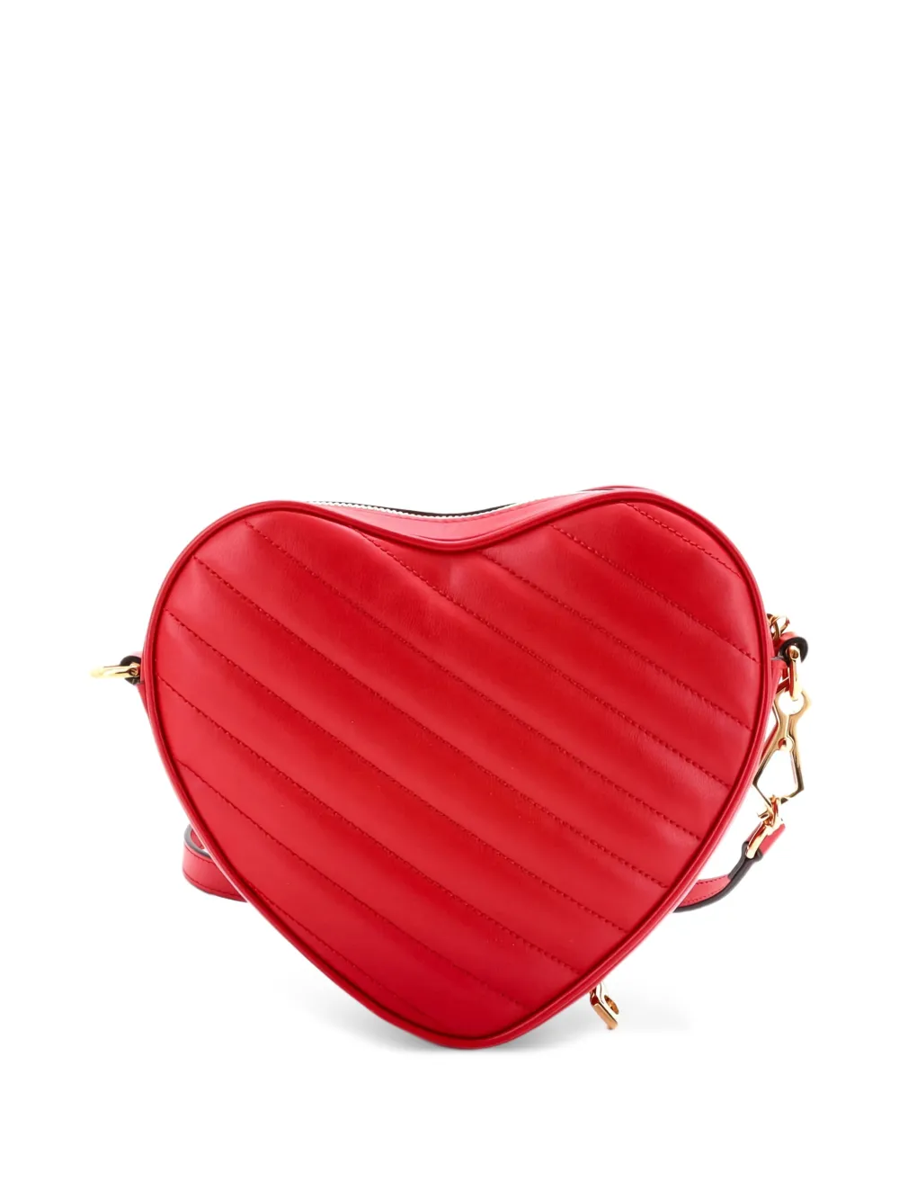 Interlocking G Heart Diagonal Quilted Leather Mini Shoulder Bag