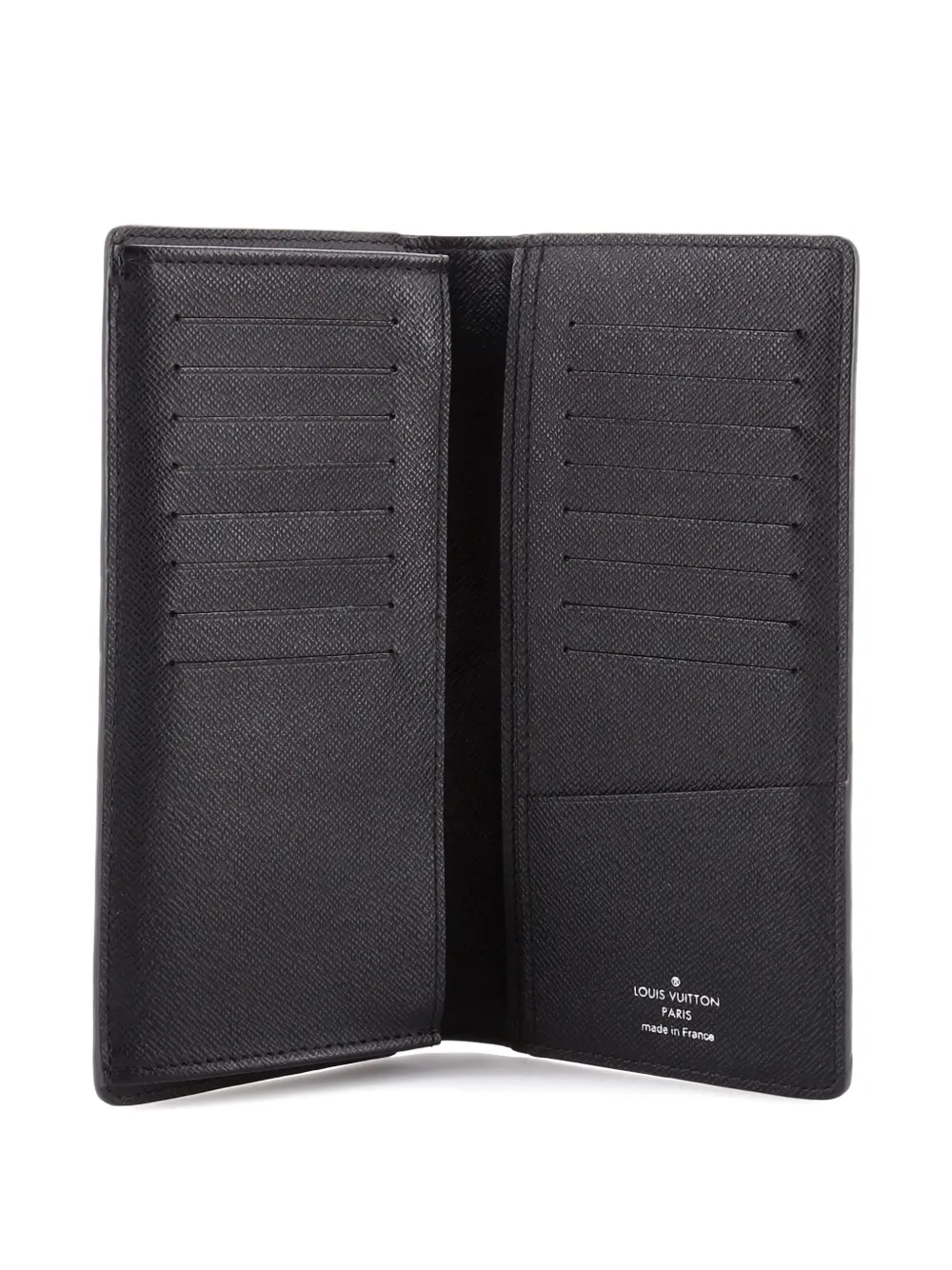 Pre-owned Louis Vuitton Brazza Wallet Damier Graphite Small Wallets In Black