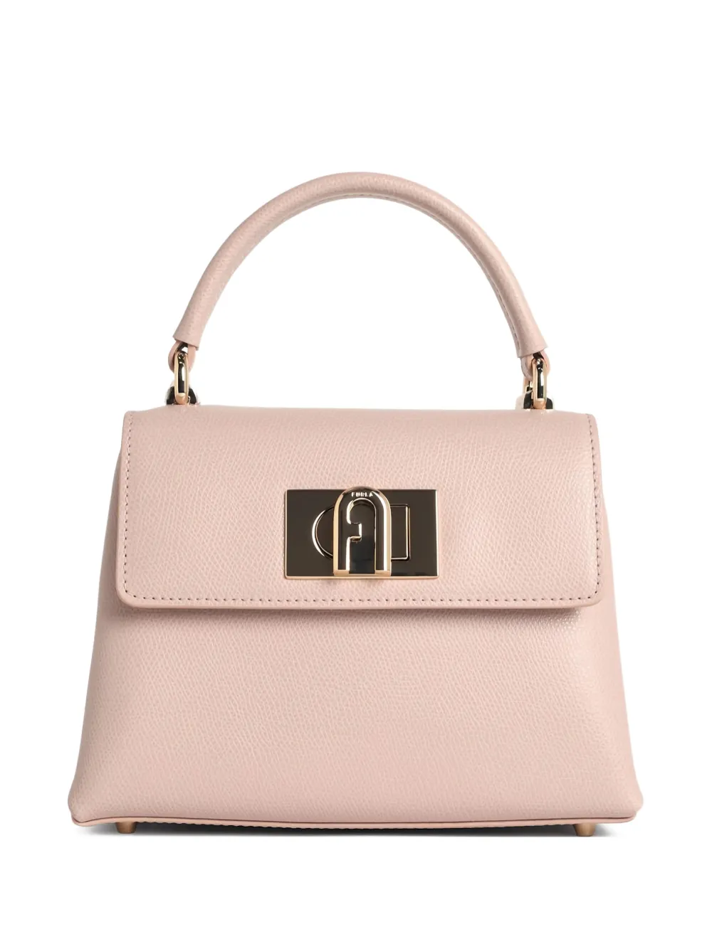 Furla Hammered Leather Shoulder Bag In Pink