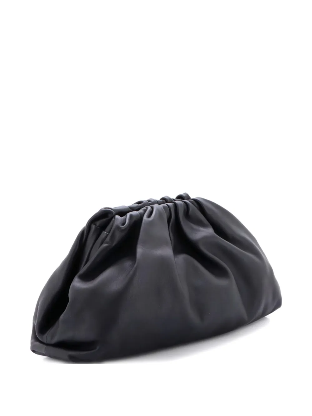 Pre-owned Bottega Veneta The Pouch Leather Teen Clutch Bag In Black