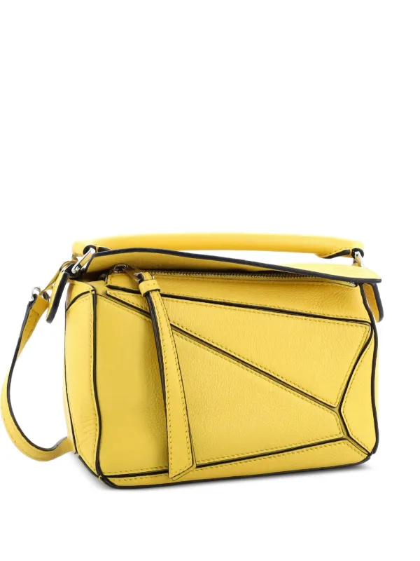 LOEWE イエロー　ハンドバッグ　パズル Loewe Pre-Owned パズル バッグ レザー ミニ ショルダーバッグ