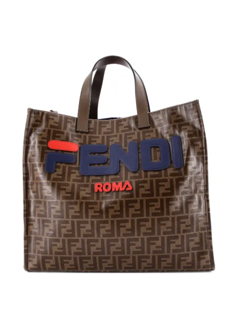 Fendi Pre-Owned Mania Logo Shopper Zucca Coated Canvas Large tote bag