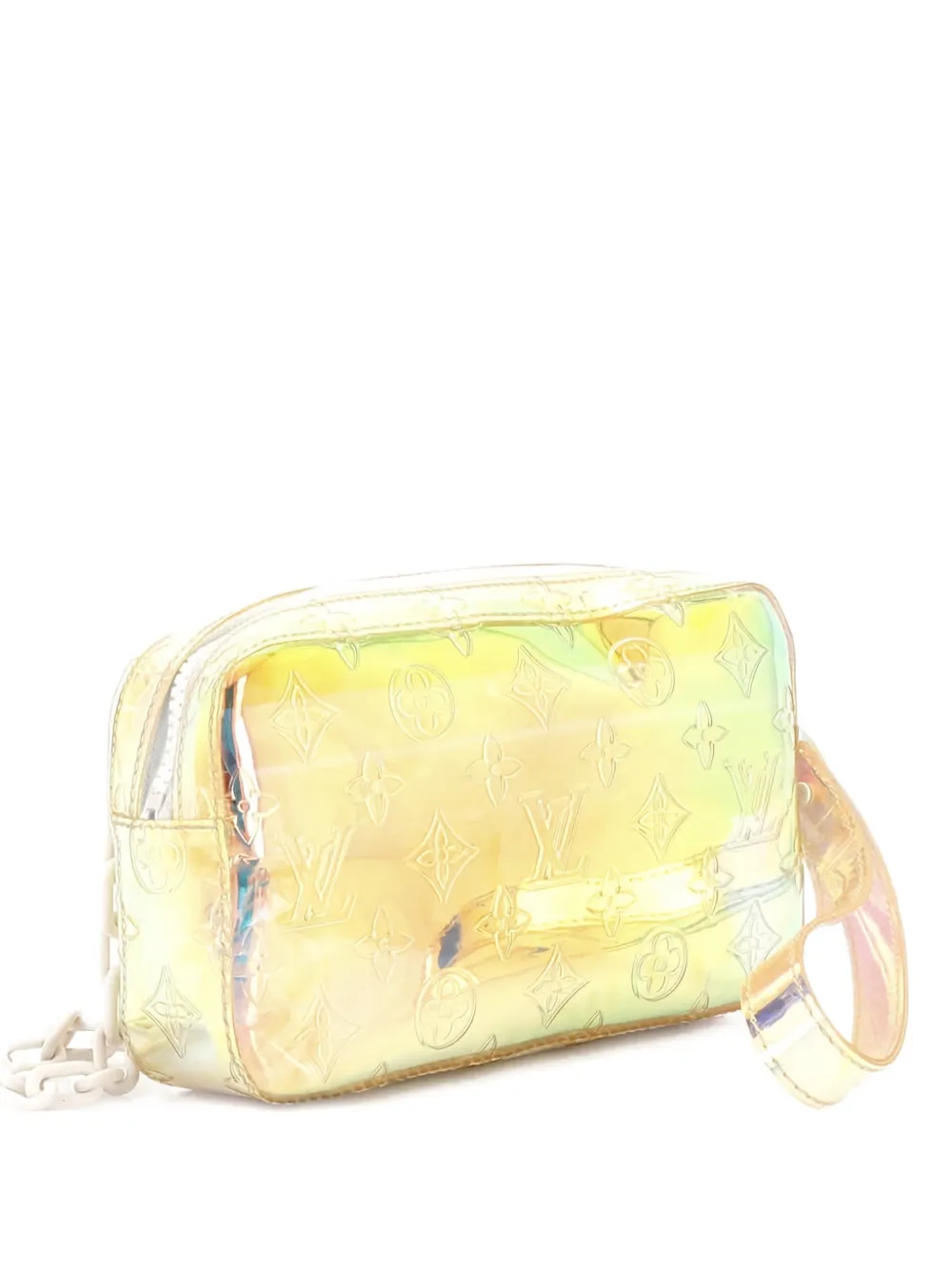 Pre-owned Louis Vuitton Pochette Volga Limited Edition Monogram Prism Pvc Clutch Bag In Multi