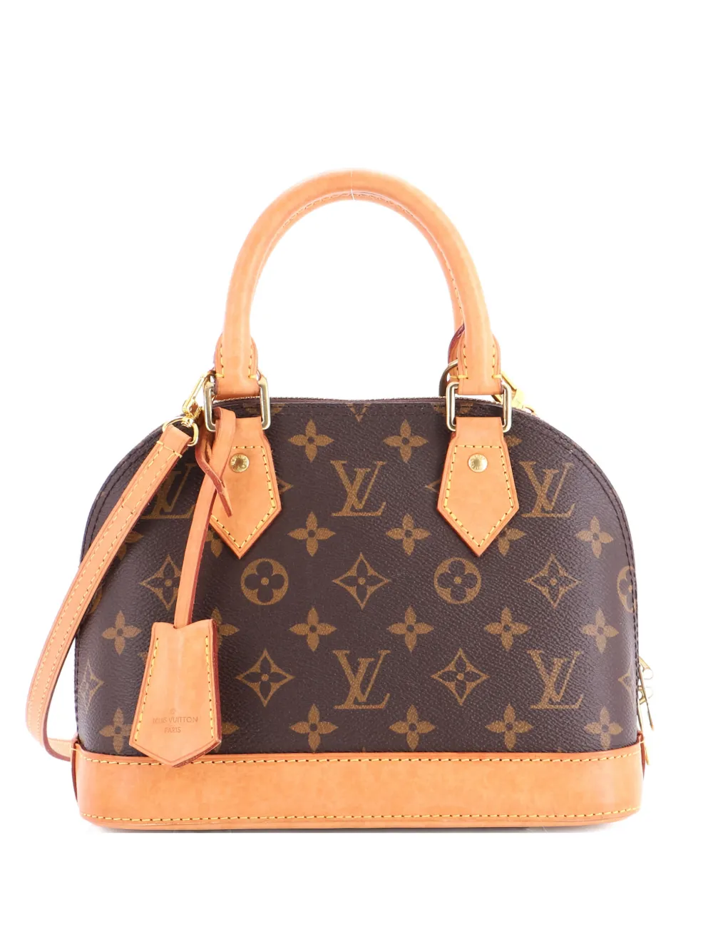 Pre-owned Louis Vuitton Alma Handbag Monogram Canvas Bb Crossbody Bag In Brown