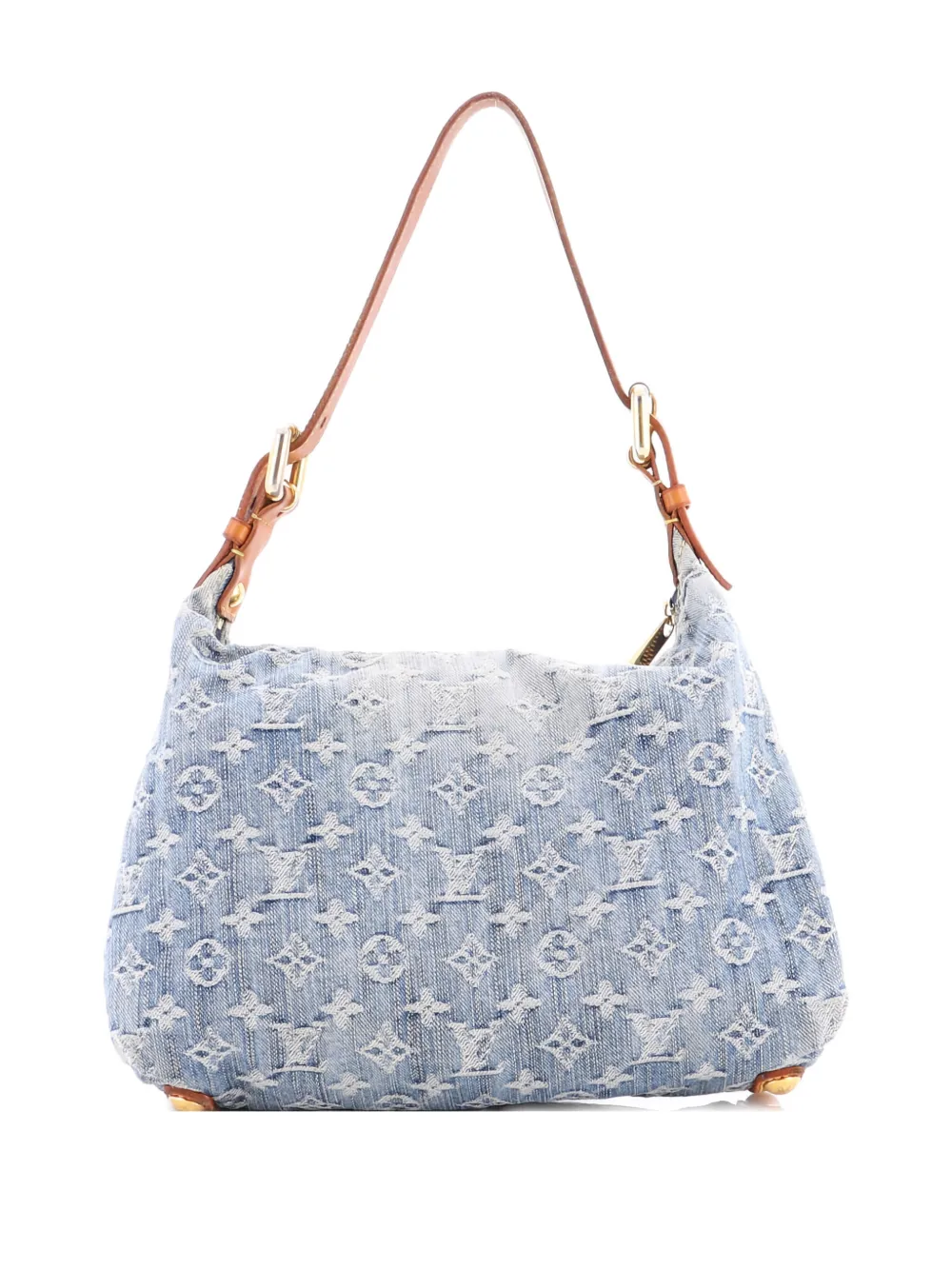 Pre-owned Louis Vuitton Baggy Handbag Denim Pm Hobo Bag In Blue