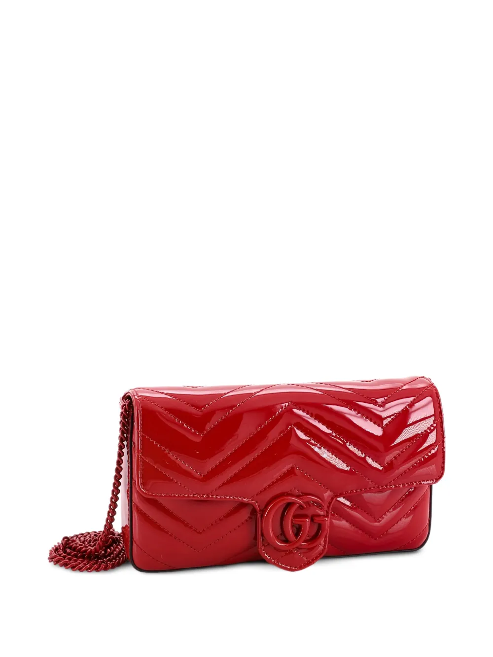 Gg Marmont Flap Bag Matelasse Patent Mini Crossbody Bag