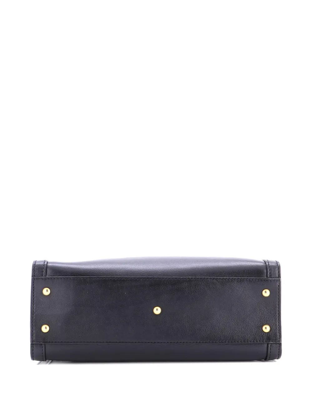 Pre-owned Gucci Diana Nm Bamboo Handle Leather Small Tote Bag In Black