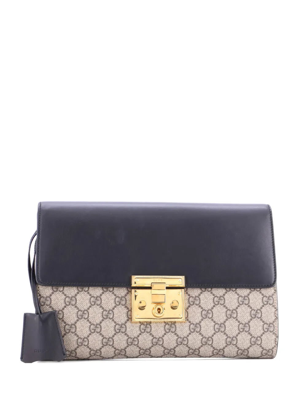 Gucci Pre-Owned Padlock GG Canvas and Leather Large clutch bag | negro | Image 1