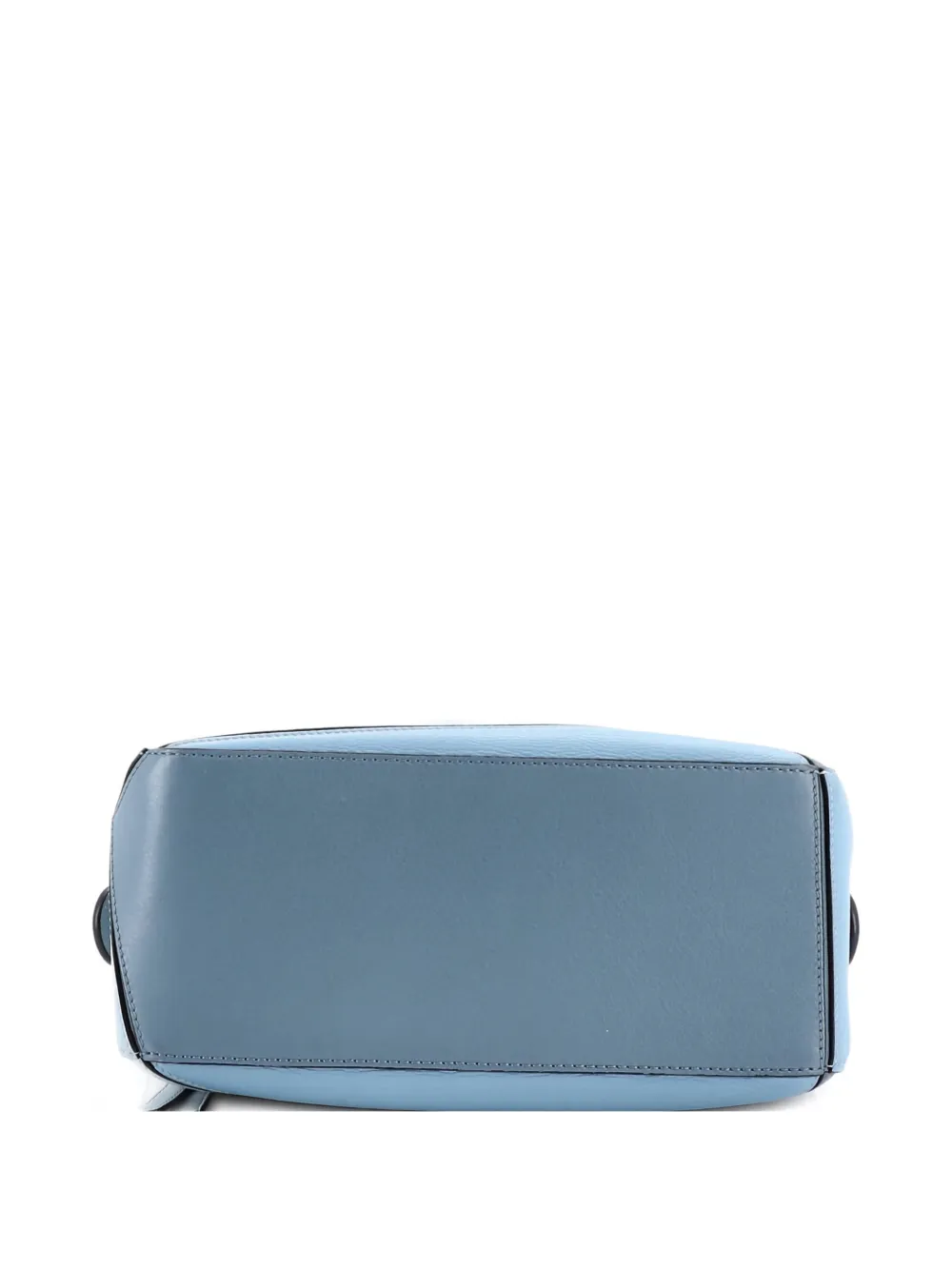 Pre-owned Loewe Puzzle Bag Leather Small Satchel In Blue