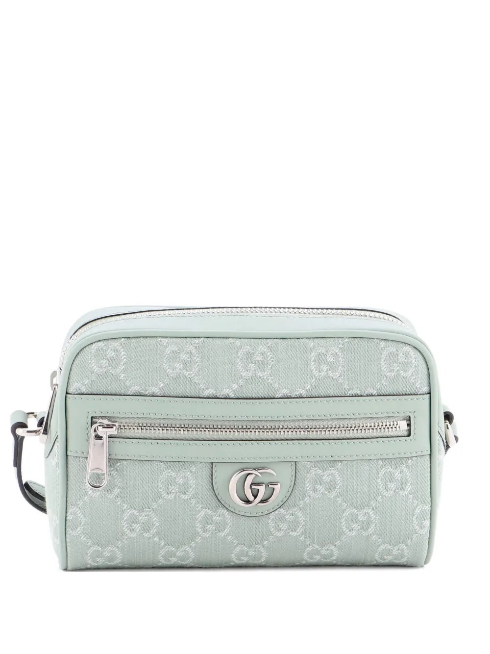 Gucci Pre-Owned Ophidia NM GG Denim and Leather Mini shoulder bag - Verde