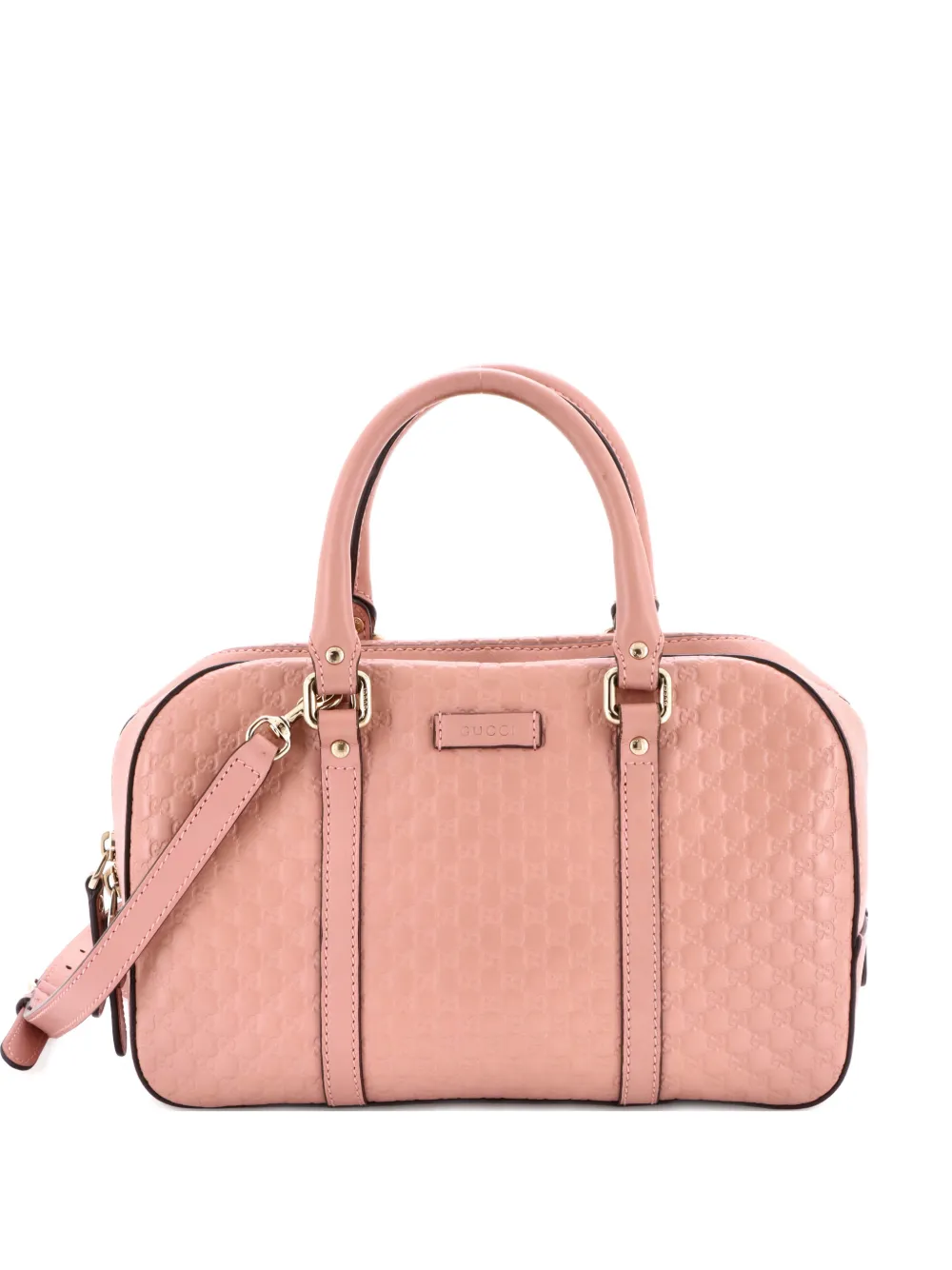 Gucci Pre-Owned Convertible Top Handle Crossbody Bag Microguccissima Leather Medium satchel - Rosa