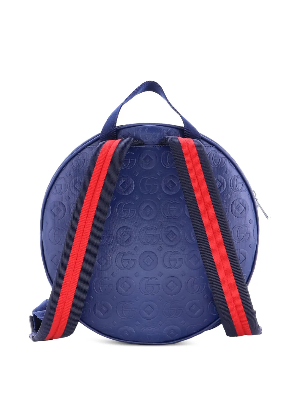  Gucci Pre-owned Children's Round Zip Embossed Leather Backpack - Blue 