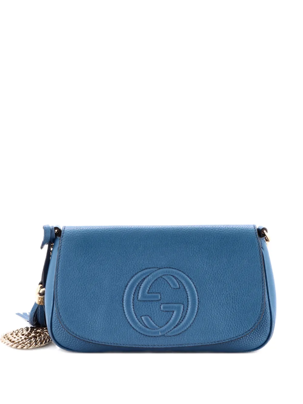 Gucci Pre-Owned Soho Chain Leather Medium crossbody bag - Blu