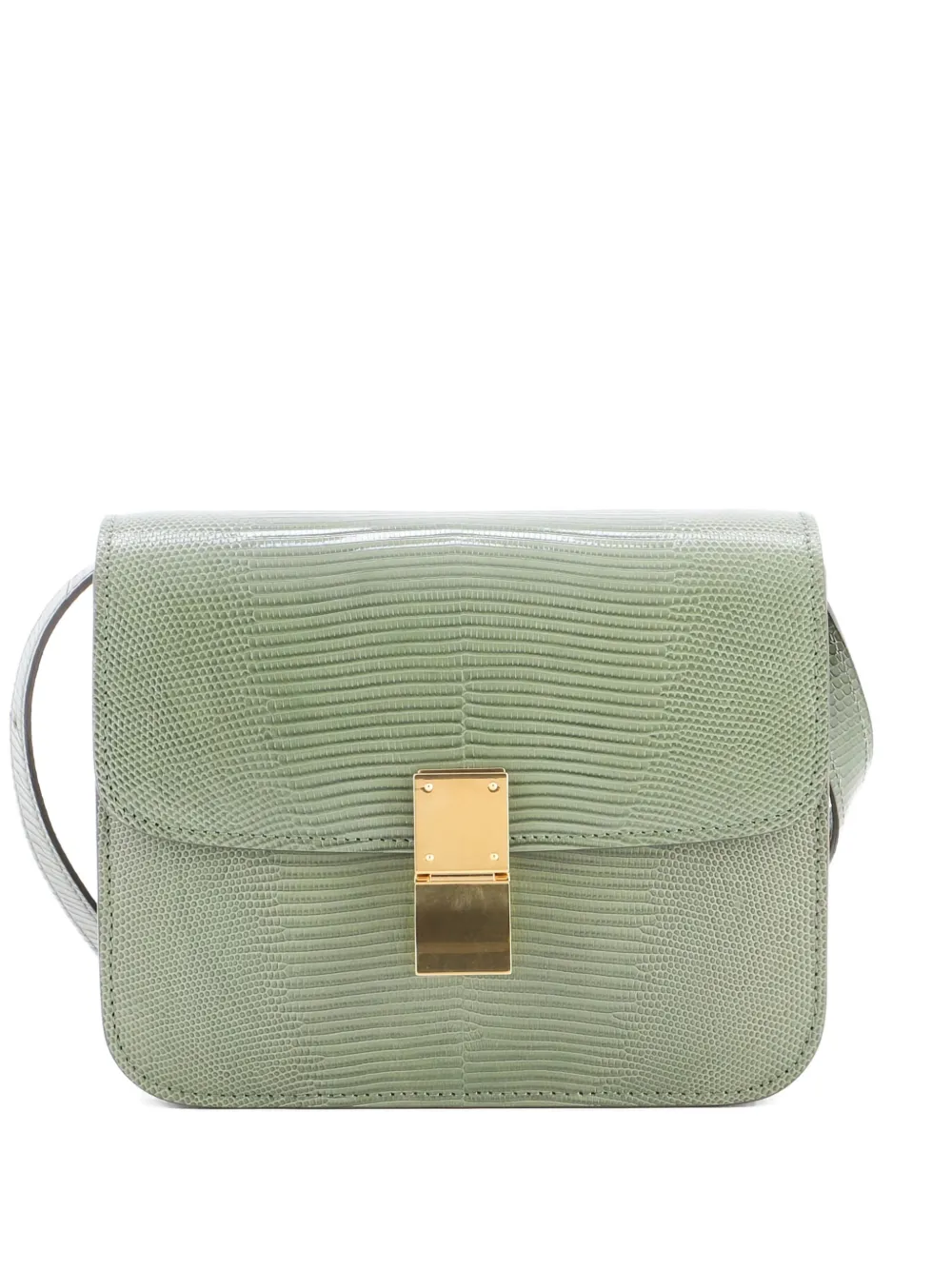 Celine Pre-Owned Classic Box Bag Lizard Teen shoulder bag - Verde