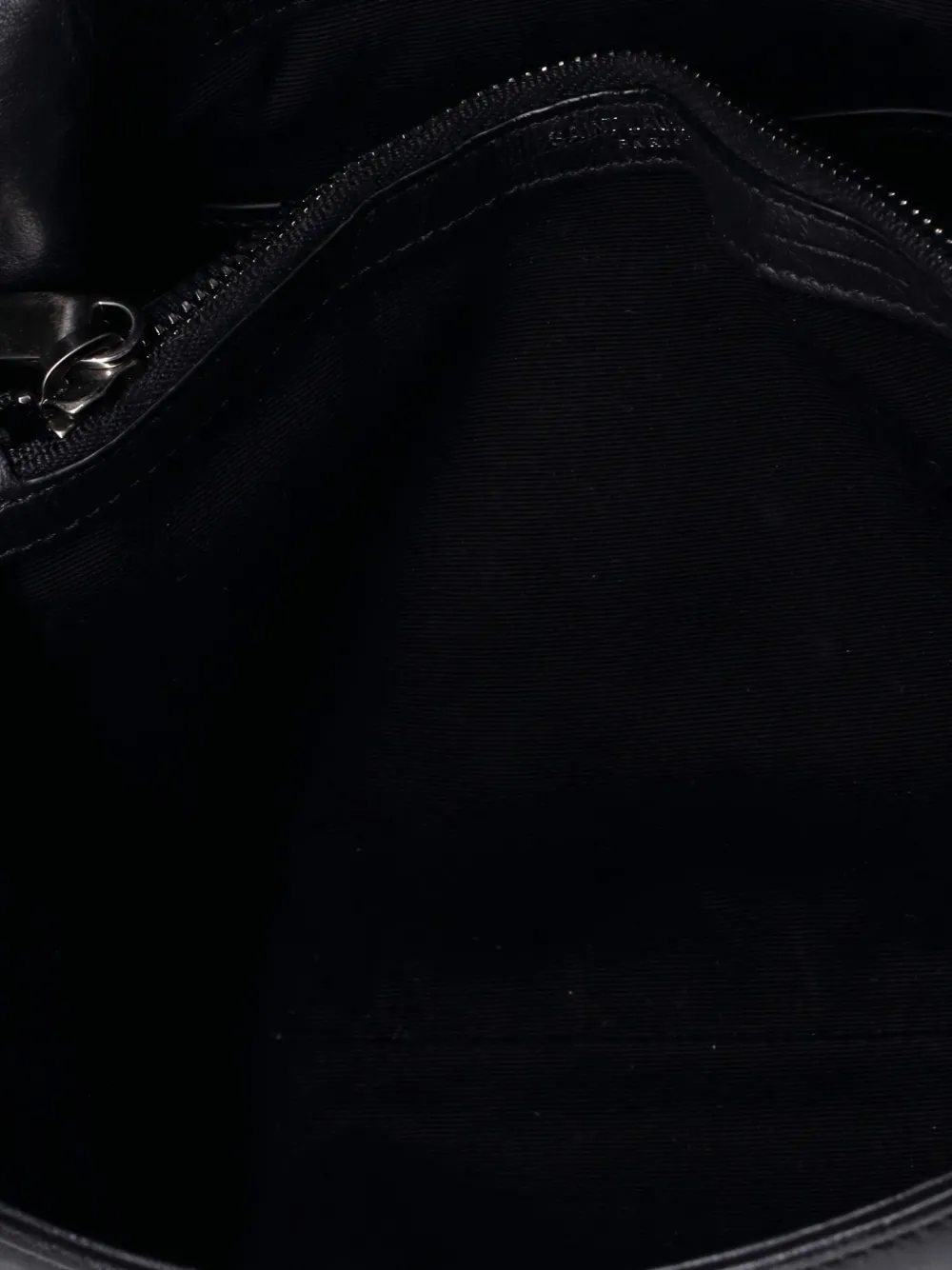 Pre-owned Saint Laurent West Hollywood Crocodile Embossed Leather Medium Shoulder Bag In Black