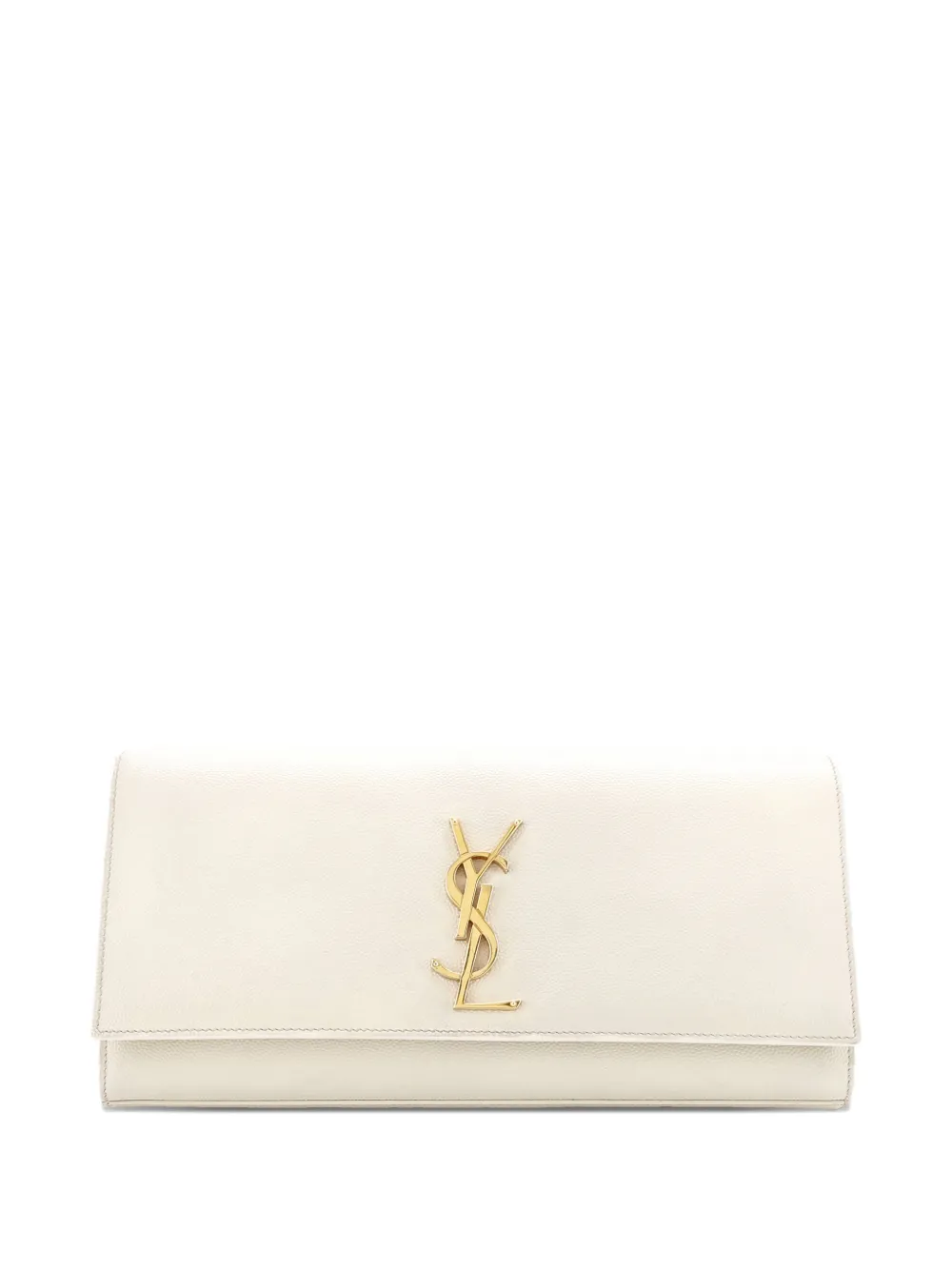 Saint Laurent Pre-Owned Classic Monogram Leather Long clutch bag | White | Image 1