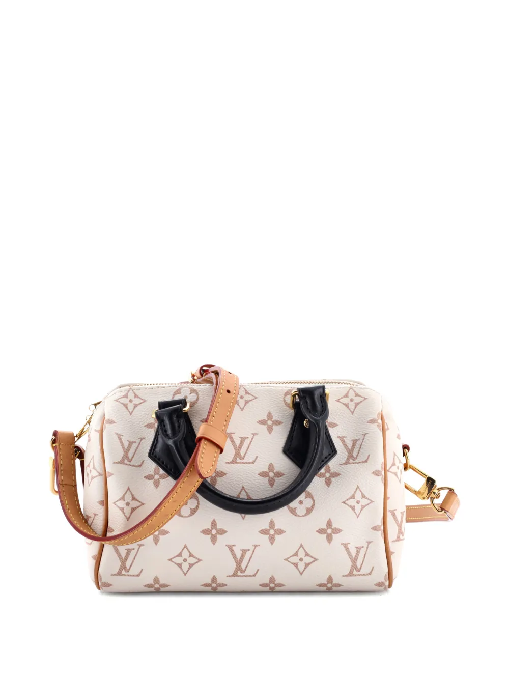 Pre-owned Louis Vuitton Speedy Bandouliere Bag Monogram Dune Canvas 20 Crossbody Bag In Neutral