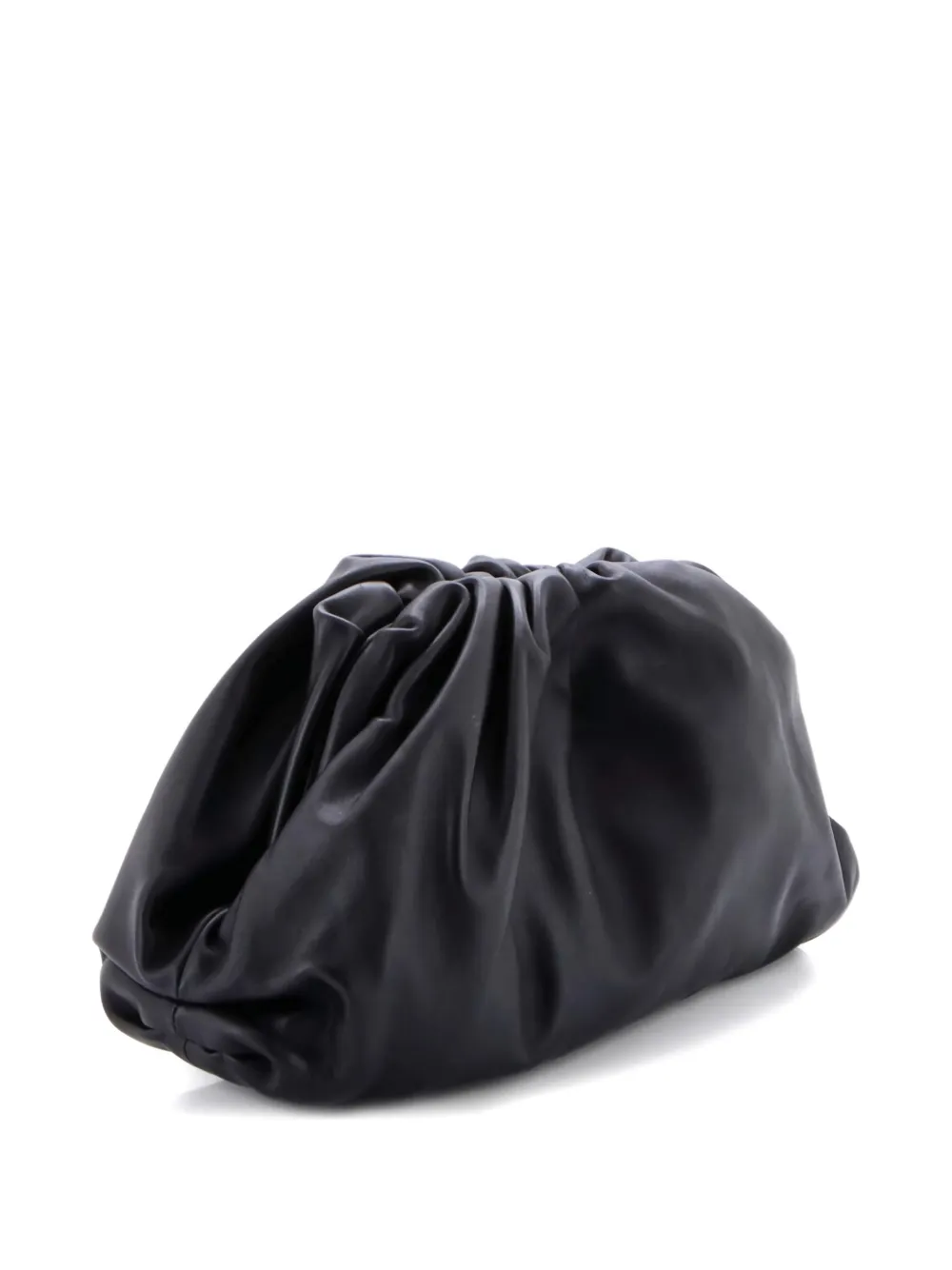 Pre-owned Bottega Veneta The Pouch Leather Teen Clutch Bag In Black