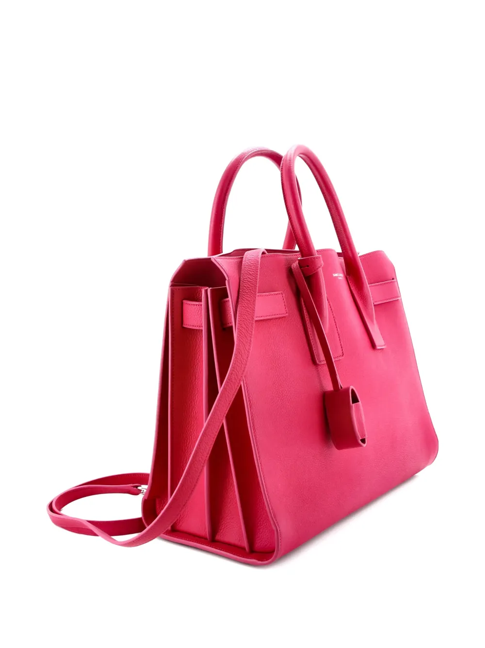 Pre-owned Saint Laurent Sac De Jour Bag Leather Small Satchel In Pink