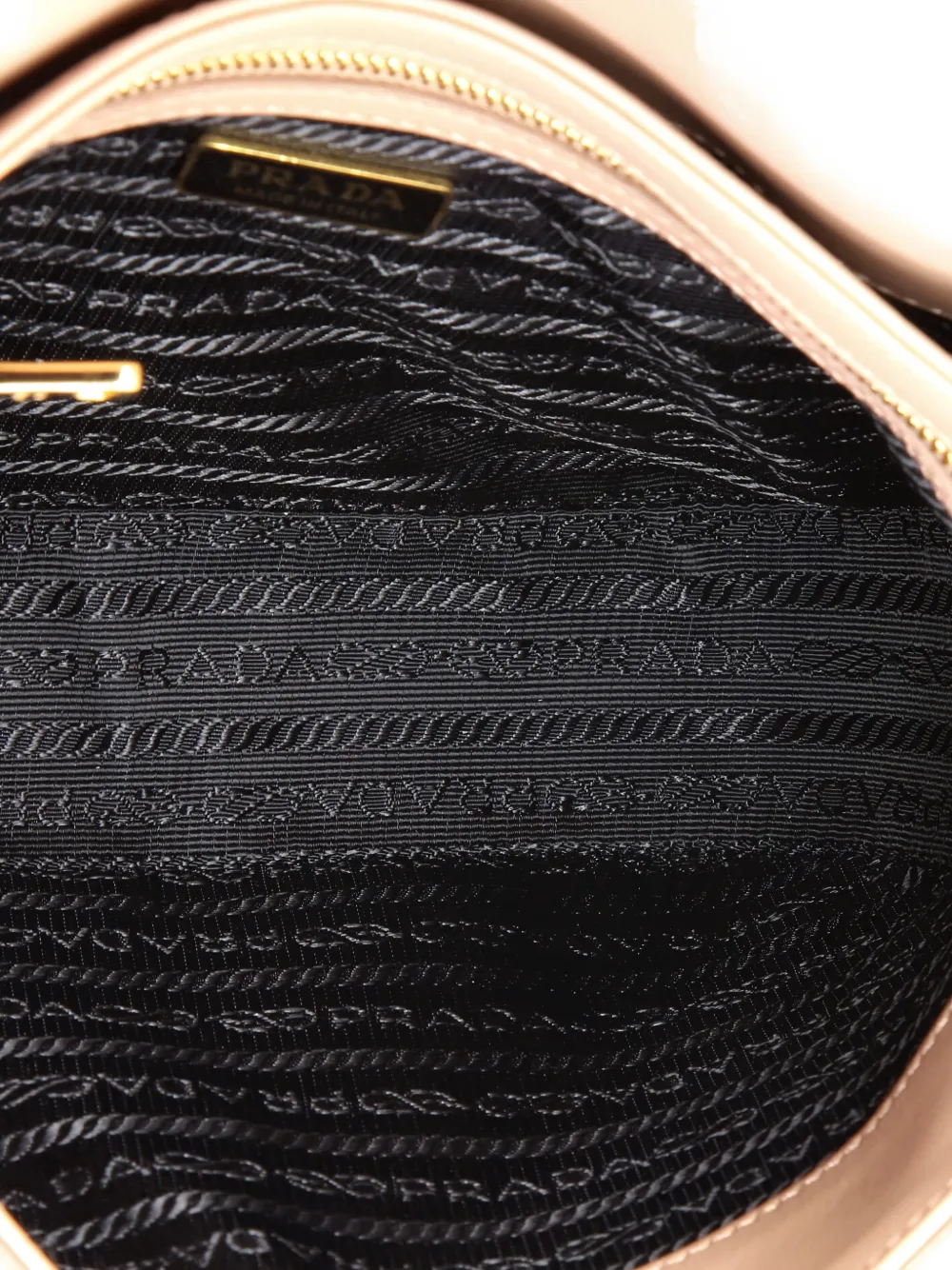 Pre-owned Prada Embleme Flap Bag Saffiano Leather Small Shoulder Bag In Neutral