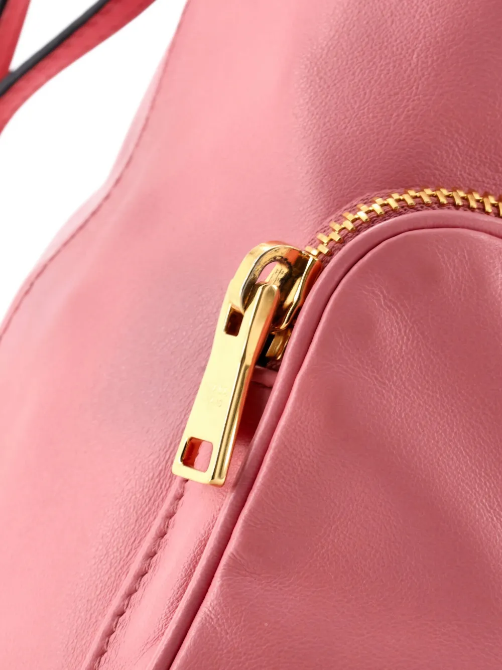 Pre-owned Prada Drawstring Pocket Soft Calf Small Bucket Bag In Pink