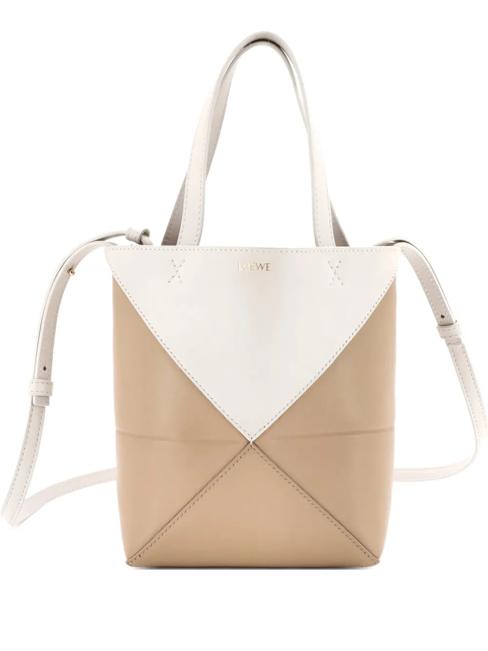 Loewe Pre-Owned Puzzle Fold Leather Mini tote bag - Toni neutri