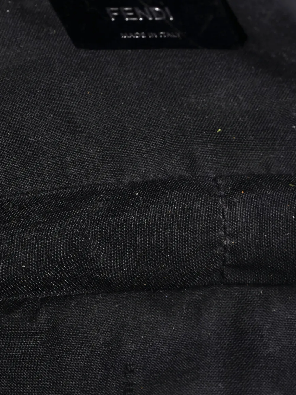 FENDI Pre-owned Baguette Convertible Zucca Embossed Leather Medium Belt Bag In Black