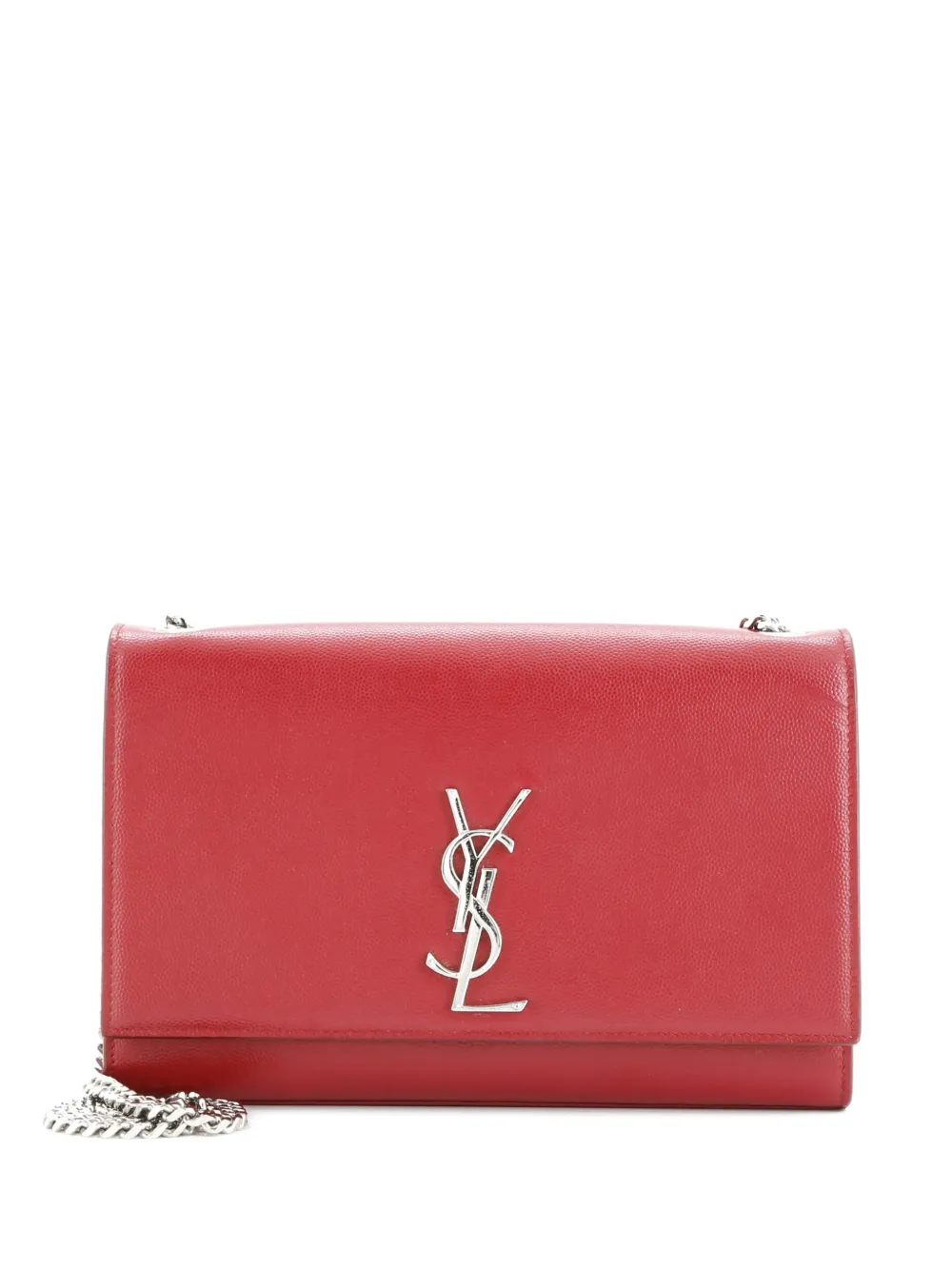 Saint Laurent Pre-Owned Classic Monogram Grainy Leather Medium crossbody bag - Rosso