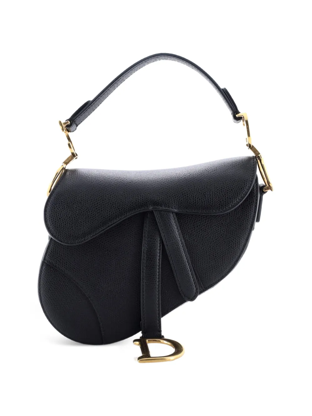 Christian Dior Pre-Owned Saddle Handbag Leather Mini shoulder bag - Nero