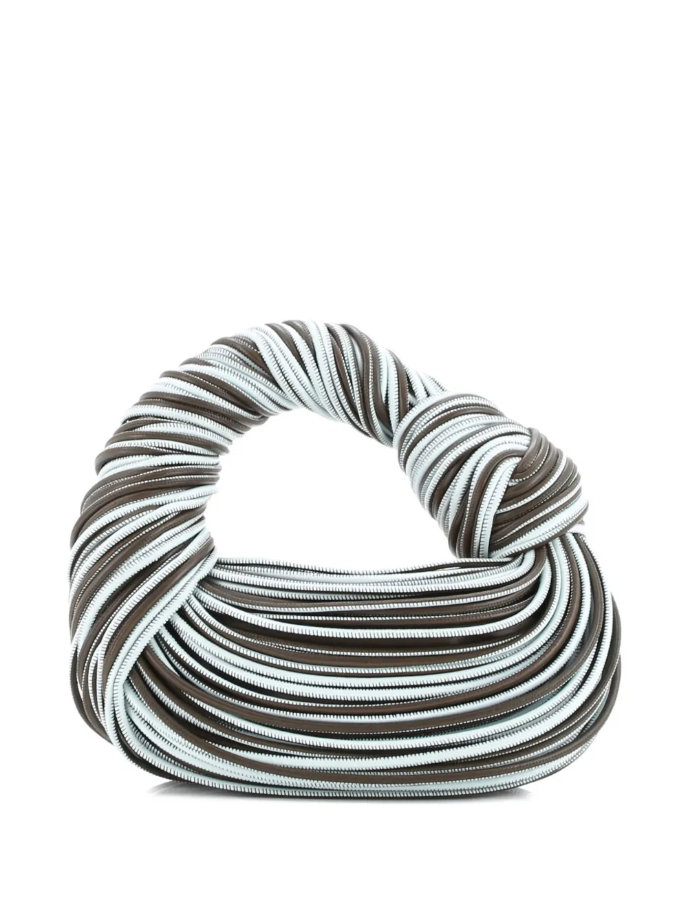 Pre-owned Bottega Veneta Bv Jodie Tubular Leather Mini Hobo Bag In Blue