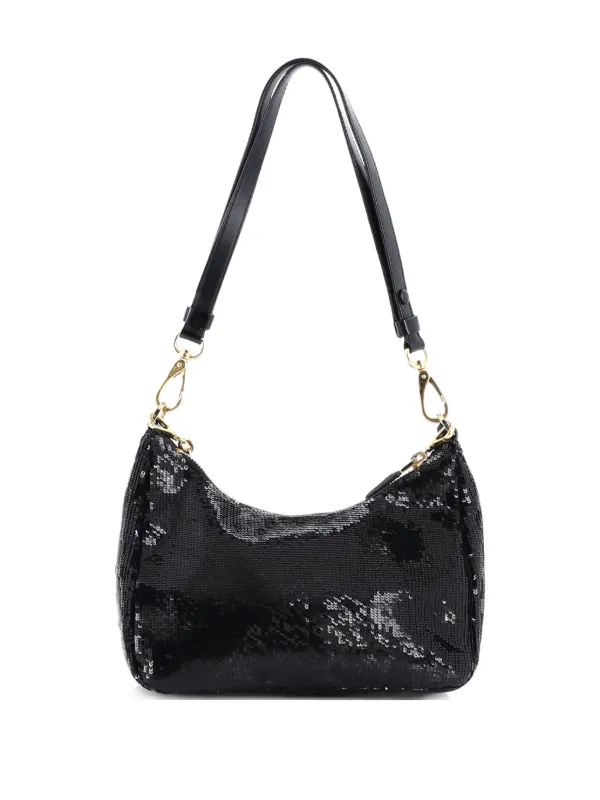 Prada Pre-Owned Re-Edition Shoulder Bag Sequins Embellished Re