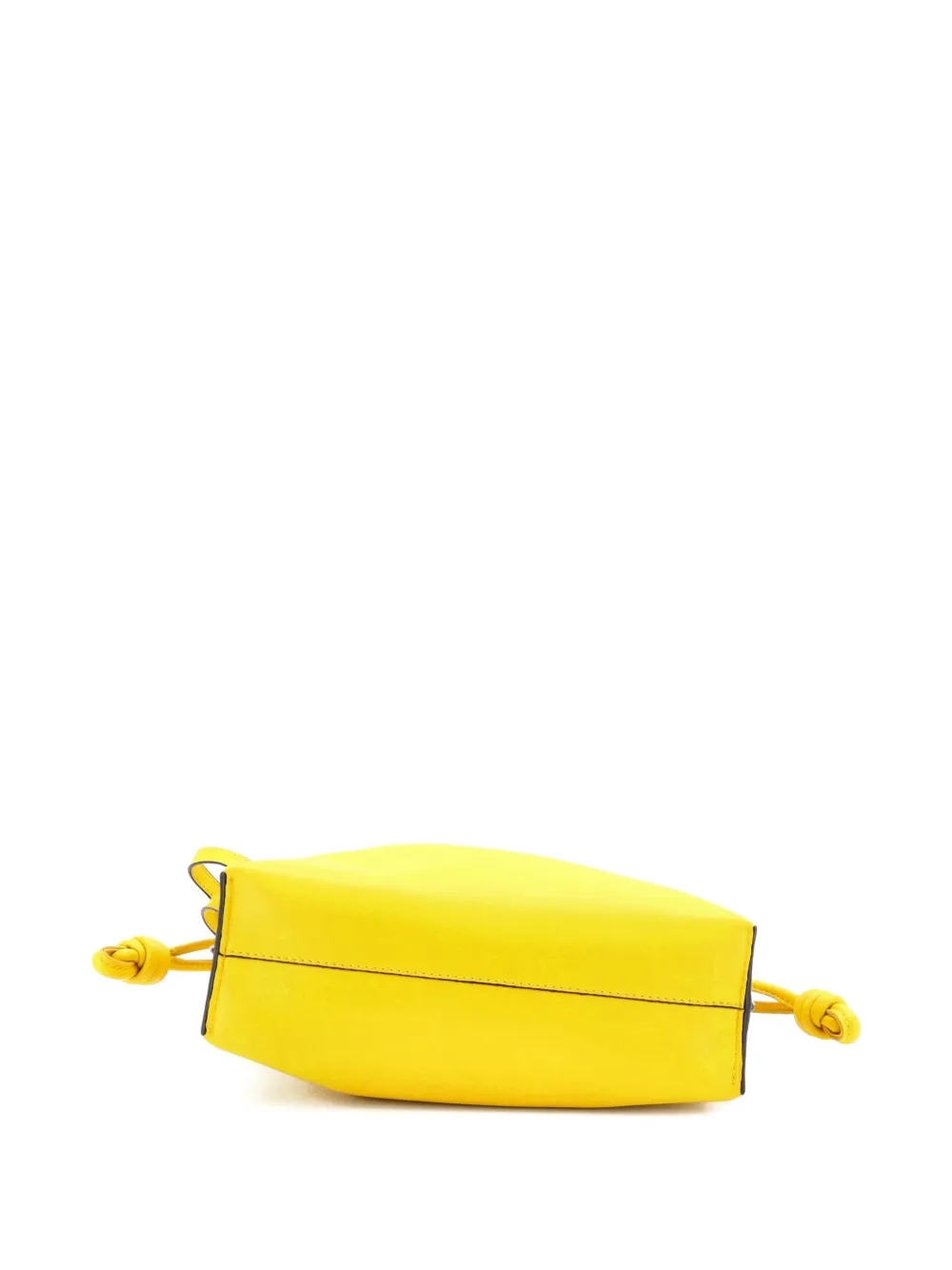 Pre-owned Loewe Flamenco Knot Clutch Leather Mini Crossbody Bag In Yellow
