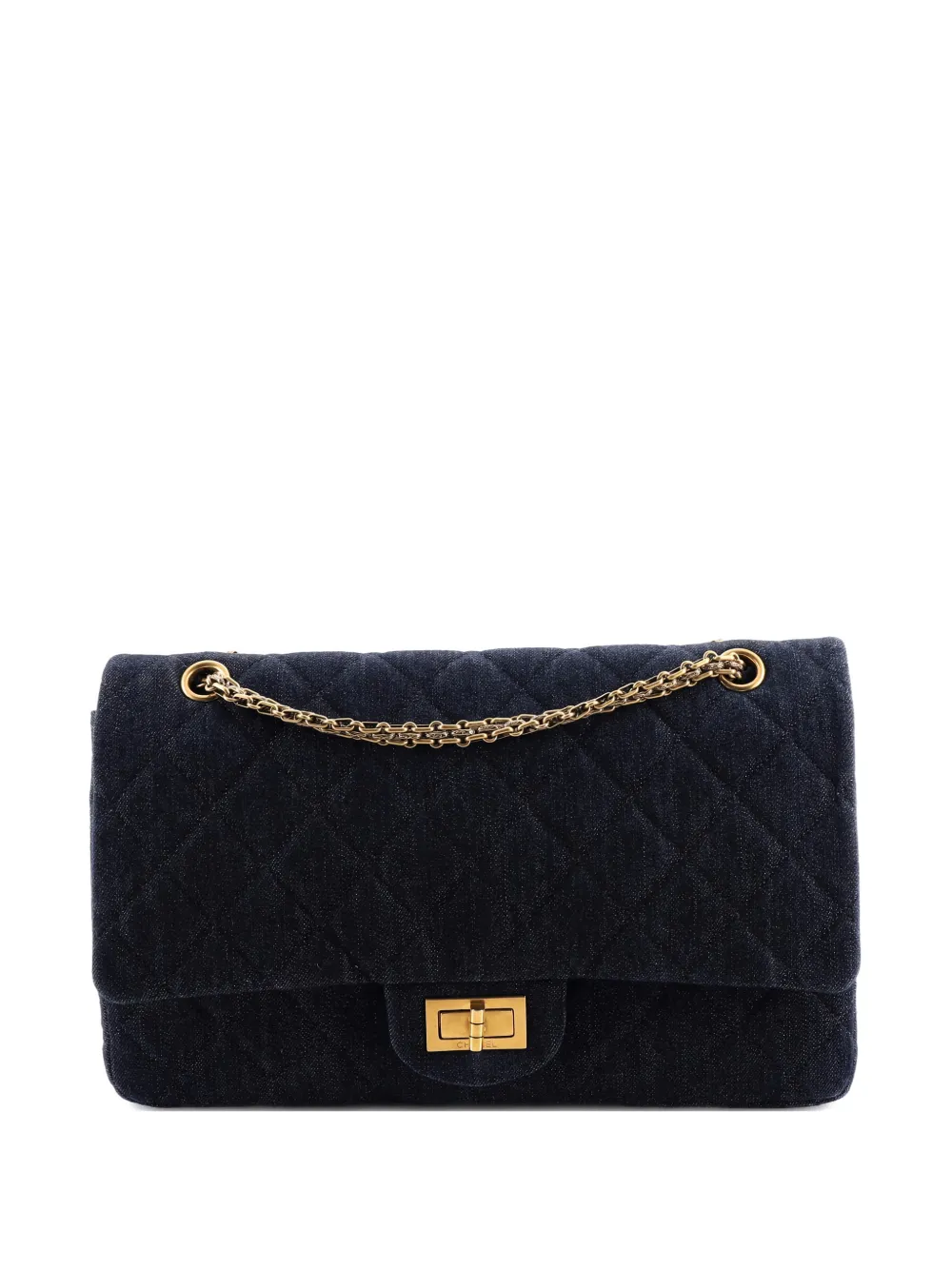 CHANEL Pre-Owned Reissue 2.55 Flap Bag Quilted Denim 227 shoulder bag - Blu