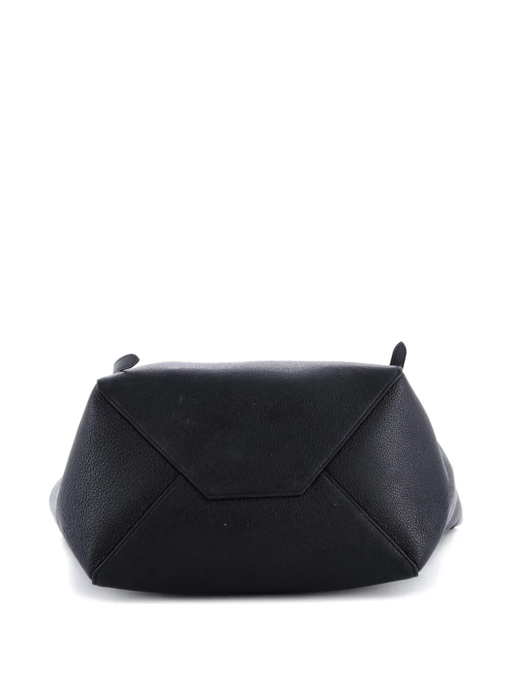 Pre-owned Celine Phantom Tie Cabas Leather Small Tote Bag In Black