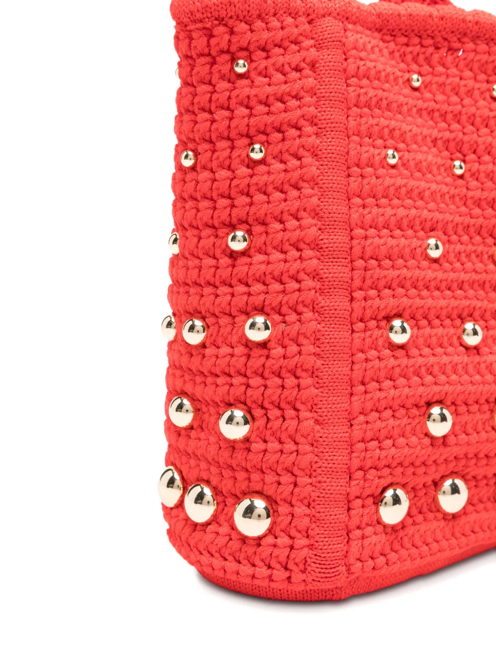 SANDRO Shopper verfraaid met studs Rood