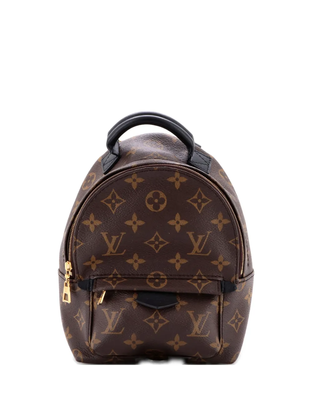 Pre-owned Louis Vuitton Palm Springs Monogram Canvas Mini Backpack In Black